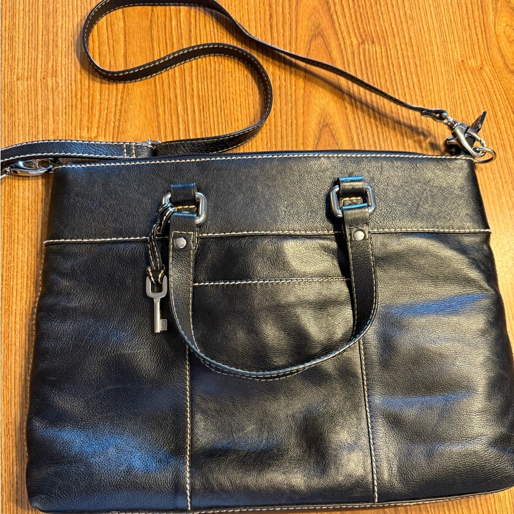 Fossil Black Leather Bag